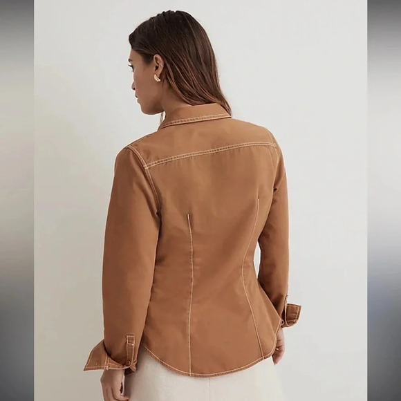 Madewell Darted Button Up Shirt in (Re)generative Chino Size 14 - Picture 3 of 5